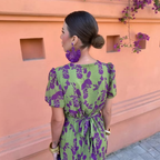 Abito floreale elegante con stampa di fiori