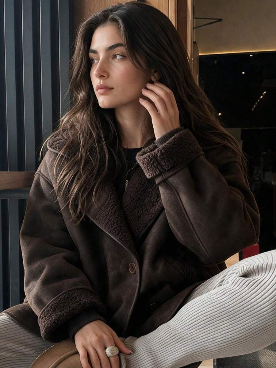 Chaqueta aviador de piel de oveja