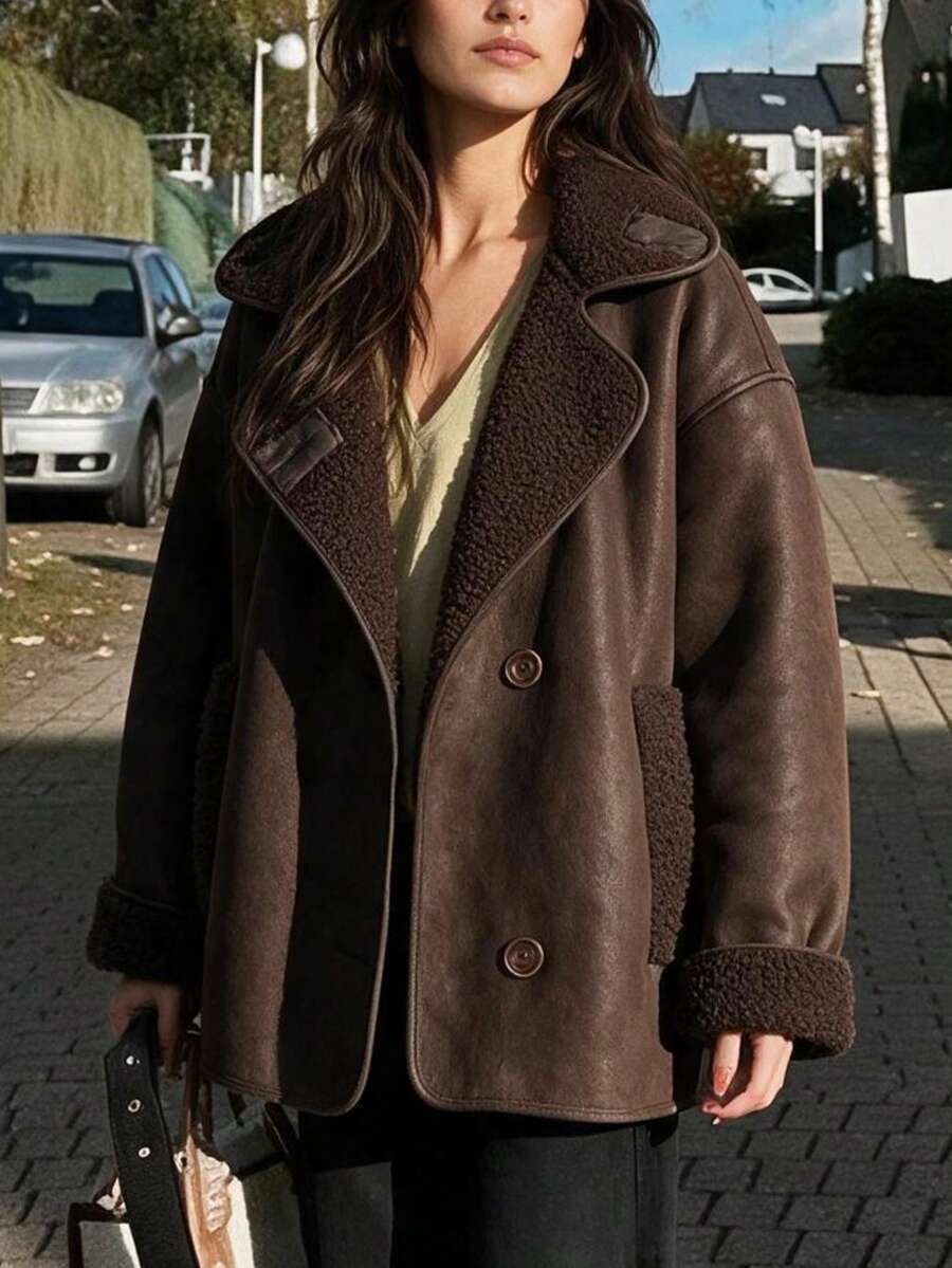 Chaqueta aviador de piel de oveja
