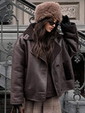 Chaqueta aviador de piel de oveja