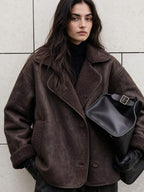 Chaqueta aviador de piel de oveja