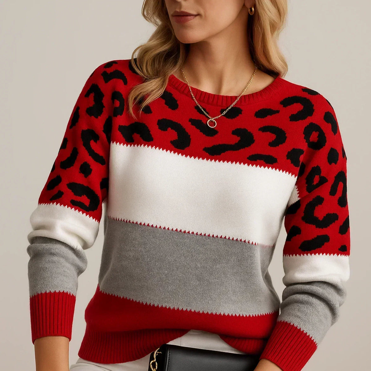 Julieta™ | Maglione casual con stampa leopardata