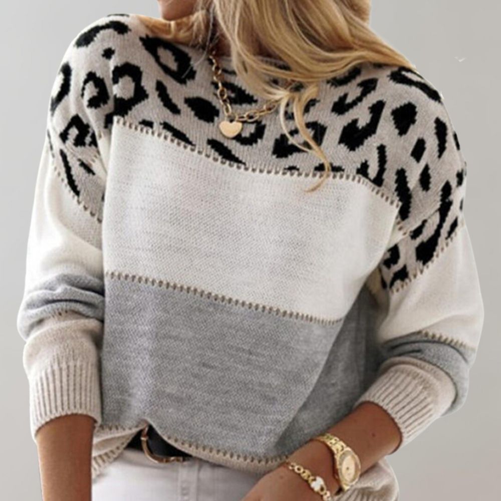 Julieta™ | Maglione casual con stampa leopardata
