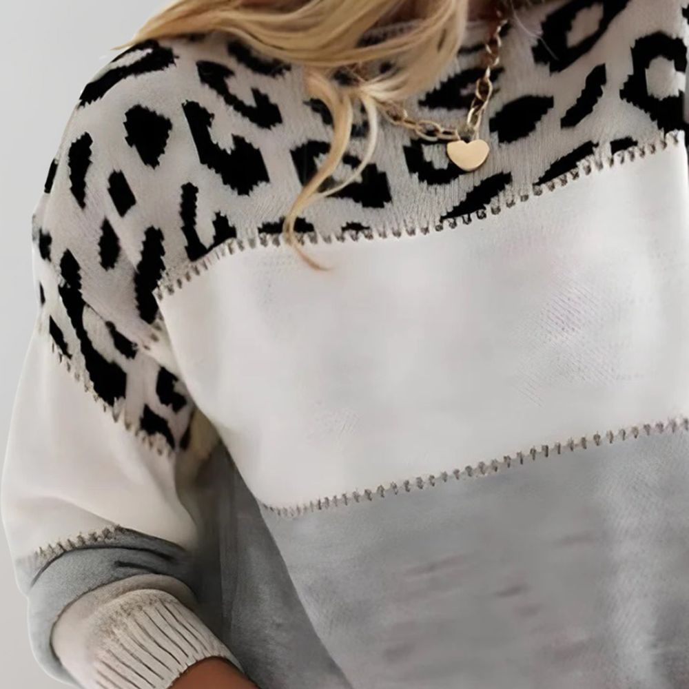 Julieta™ | Maglione casual con stampa leopardata