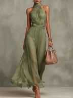 Maria - Vestito Maxi Liesel con Collo Halter