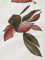 Abito Wrap Elegante con Stampa di Foglie
